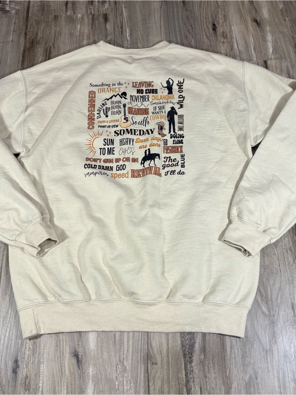 Zach Bryan Full Tracklist Highway Boys Album Womens SZ L Sweatshirt